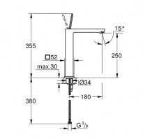 MONOMANDO LAVABO CAÑO ALTO EUROCUBE JOY GROHE